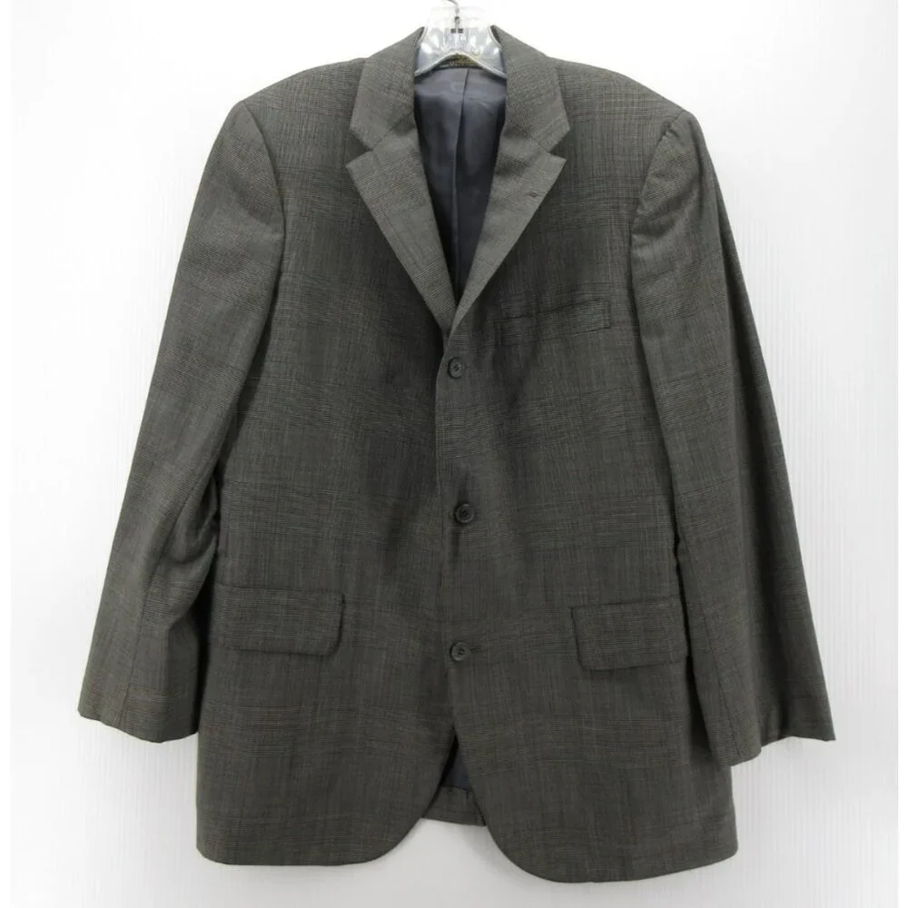 VINTAGE Brooks Brothers Sport Coat 40 Makers Blazer Wool Glen Plaid *